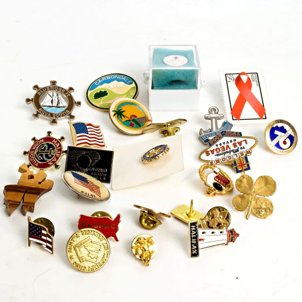 Vintage Lot of 24 Various Assorted Pins